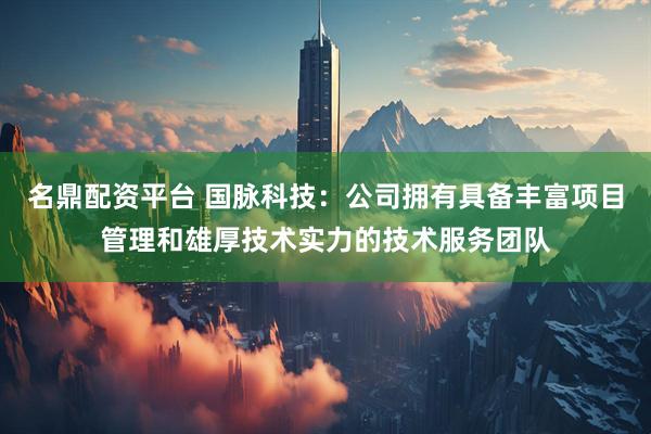 名鼎配资平台 国脉科技：公司拥有具备丰富项目管理和雄厚技术实力的技术服务团队